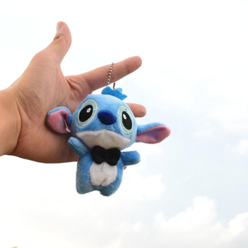 Очаровательная мини-плюшевая игрушка Стич с мягким наполнителем из полипропиленового хлопка и милым брелоком