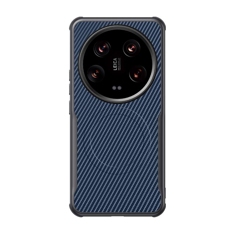 Для Magsafe Матовый противоударный чехол для телефона Xiaomi 15 Ultra 15 Pro 14 Ultra 14 Pro Углеродное волокно Текстура Силиконовая задняя крышка Shell Magsafe Cover Capa