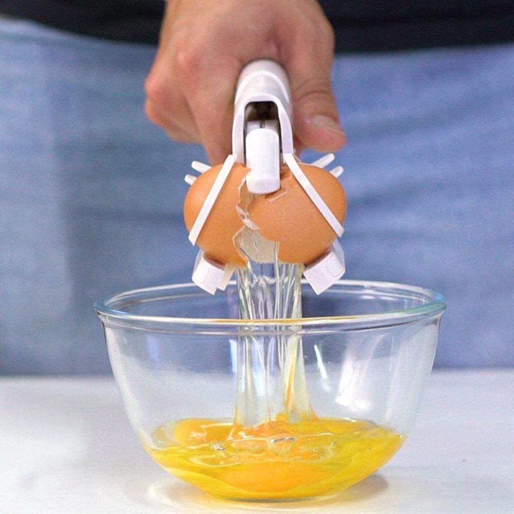 Creative Plastic Egg Separator White Egg Shell Cracker Egg Breaker For Breaking Egg
