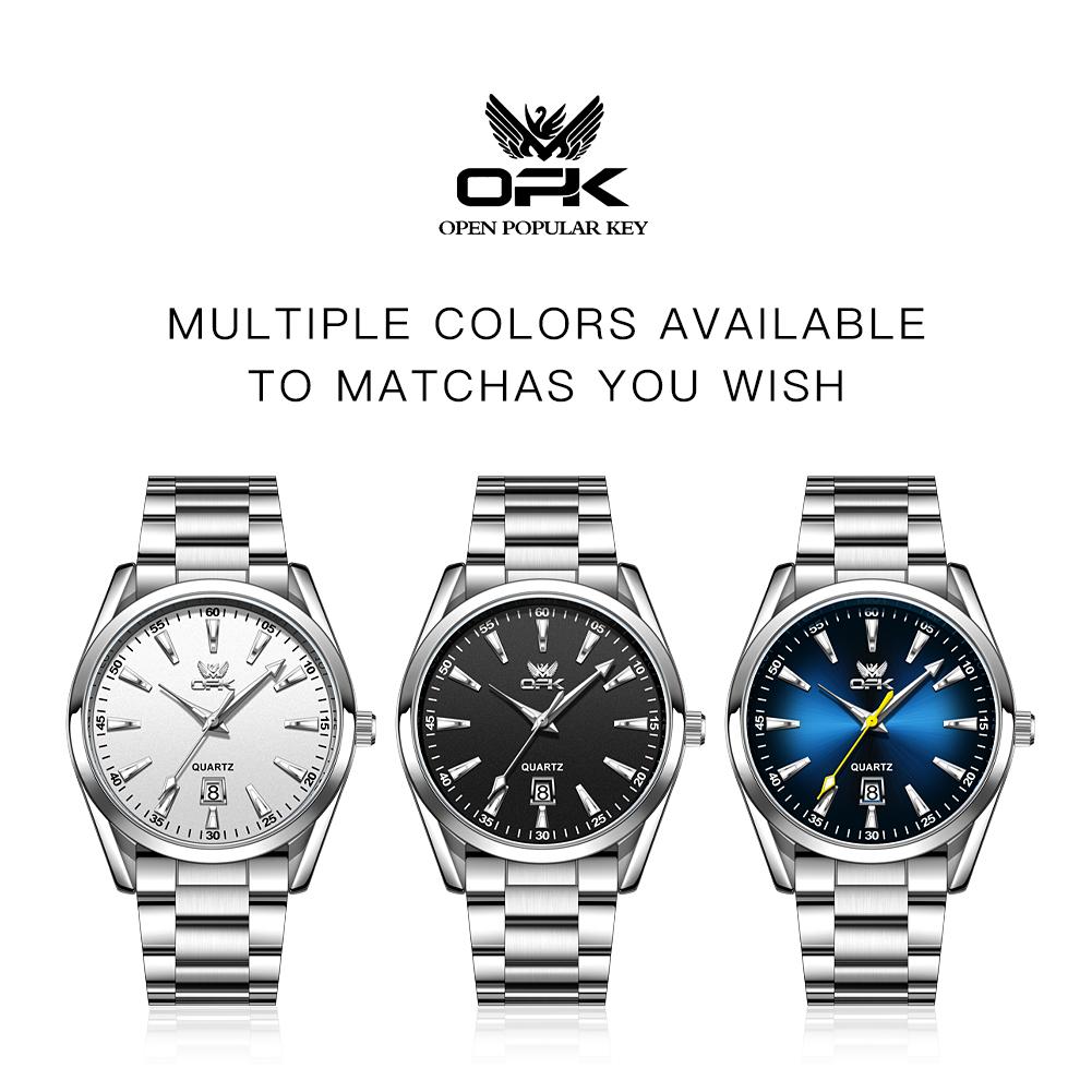 OPK Brand Cross-Border Business Waterproof Single Calendar Quartz Men's Watch 6088
