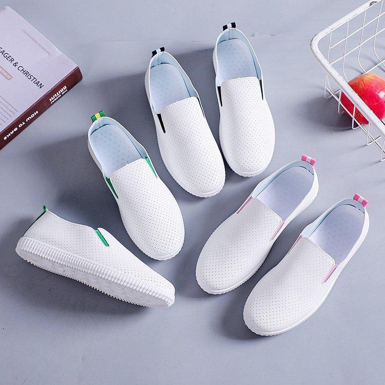 Полые белые туфли женские 2024 повседневные женские туфли повседневные универсальные туфли на плоской подошве с одной педалью удобные дышащие туфли ленивые одинарные туфли
