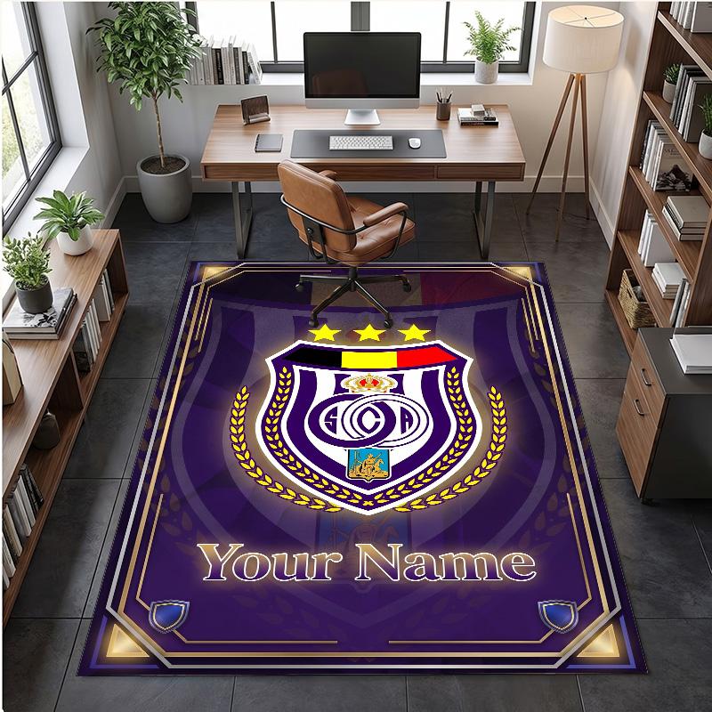 Crystal Velvet Rug Anderlecht FC Print Custom Name Text Floor Mat Home Decor