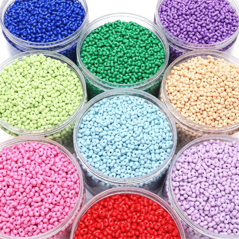 105Pcs Acrylic Beads Charms Peanut Beads For DIY Bracelet Necklace Jewelry Making