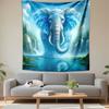 Water Spirit Elephant In Nature Scene Patterned Tapestry Decorative Wall Hanging, Home Bedroom Living Room Decor