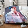 Customizable L-Lauv Singer Soft Flannel Blanket, Warm and Comfortable, Suitable for Picnics, Beds, Sofas, and Home Bedrooms.