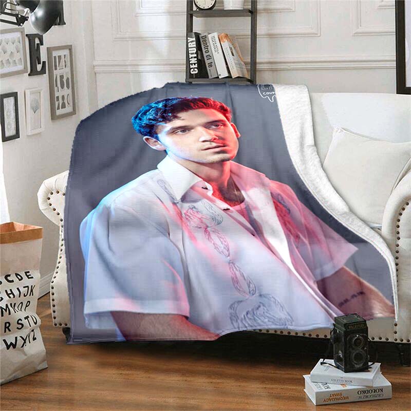 Customizable L-Lauv Singer Soft Flannel Blanket, Warm and Comfortable, Suitable for Picnics, Beds, Sofas, and Home Bedrooms.