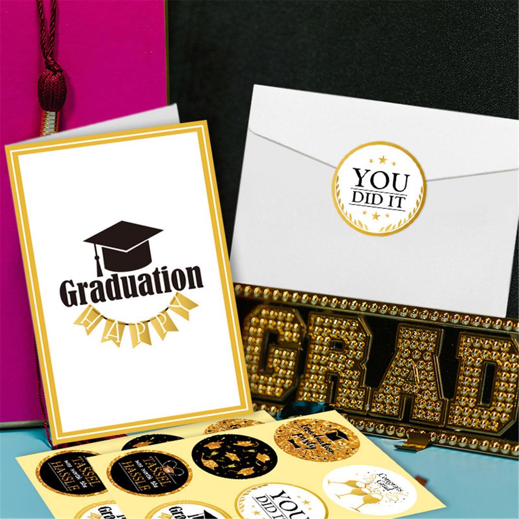 Набор из 6 поздравительных открыток на выпускной 2024 с конвертами и наклейками. Оптовый набор выпускных открыток