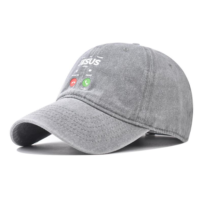 Cotton Give Jesus a Call Baseball Cap Male Female Outdoor Mom English Cap