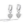 Серьги-гвоздики из стерлингового серебра 925 пробы с цирконием в виде сердца для женщин и девочек, ювелирные изделия для свадебной вечеринки, Pendientes Eh318