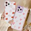 Милый розовый чехол для телефона с сердечком для iPhone 11, чехол для iPhone 15 14 13 12 Pro Max X XS XR 7 8 Plus 13 12 Mini SE, мягкий красочный чехол