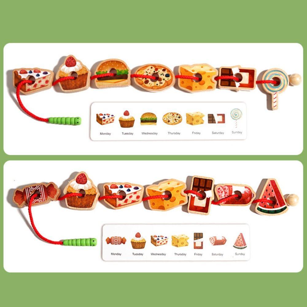 Caterpillar Food Baby Threading Games Lacing Beads Learning Toy Baby Toddlers Kids