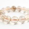 Eigado Rutilated Quartz 15mm 18cm Wrist Limited Natural Power Prayer Good Luck Feng Shui Bracelet, Stone, Circumference, One-of-a-Kind, Edition,