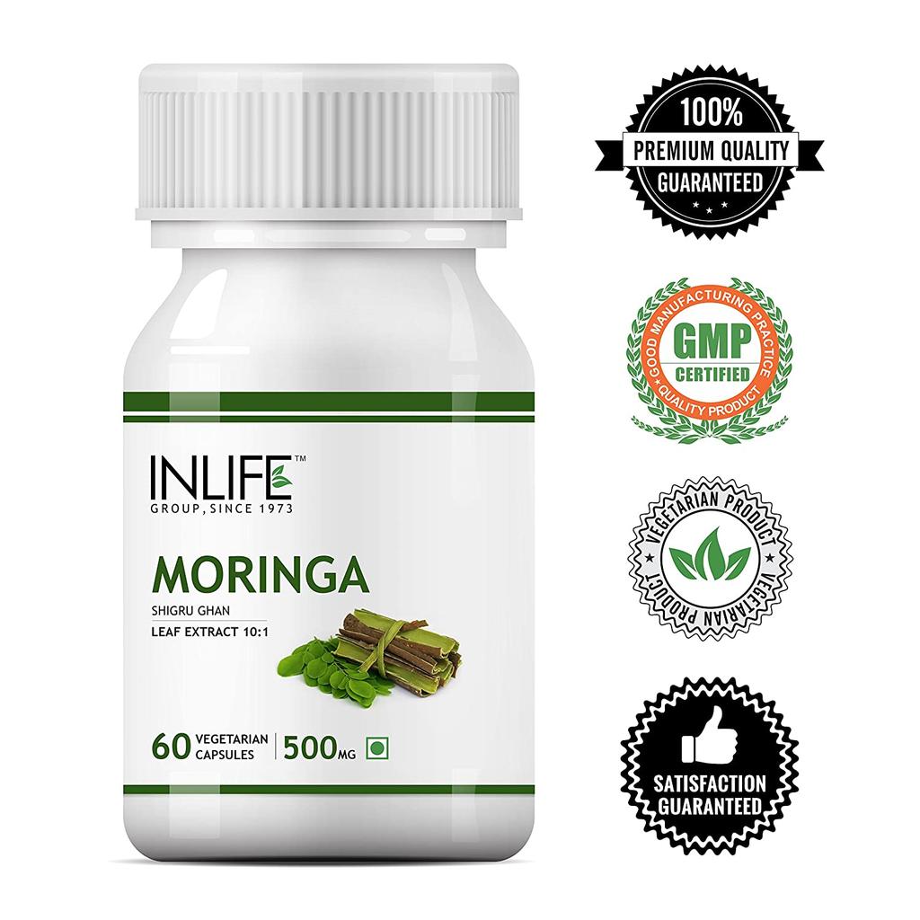 Экстракт листьев Моринги (60 кап, 500 мг), Moringa Leaf Extract, INLIFE