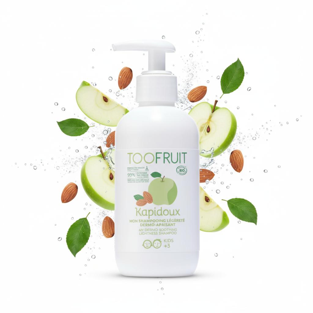 Dermo-łagodny szampon dla dzieci toofruit - delikatnie myje i pielęgnuje włosy - jabłko i migdał - 200 ml