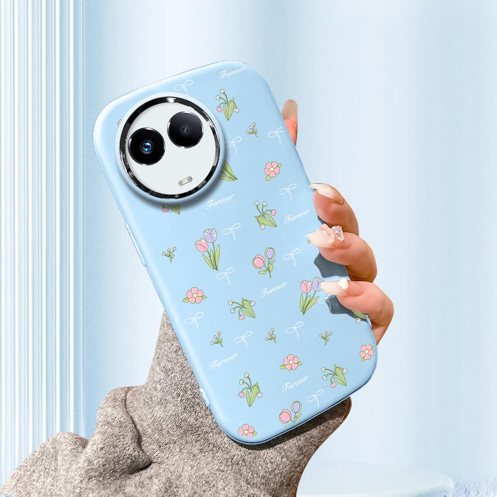 Solid Color Silver Edge Lens Fatty Casing Soft TPU Liquid Silicone Cover Shockproof Phone Case for OPPO Reno Realme OnePlus