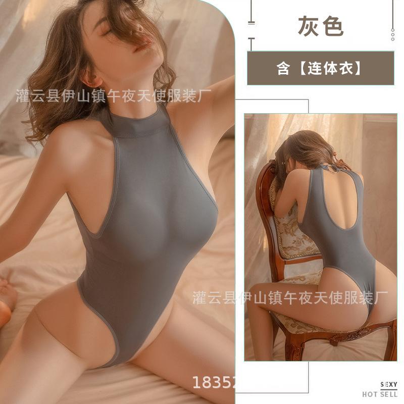 Sex underwear three-point leakage back thin temptation one-piece open crotch free sexy hot clothing