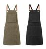 Premium Waterproof Canvas Apron for Catering, Baristas, Baking, Milk Tea Shops - Custom Logo Workwear