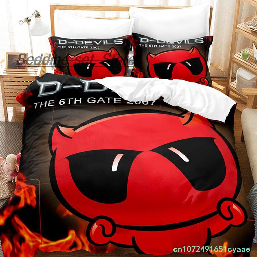 Комплект постельного белья Hip Hop Angry Geometry Dash Single Twin Full Queen King Size, комплект постельного белья Game Bedroom Duvetcover Sets Anime Bed