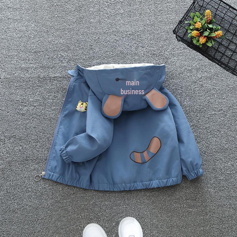 Детская толстовка с капюшоном в корейском стиле с мультяшным тигром - Новинка весны/осени