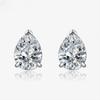 S925 100% Sterling Silver 7*10mm Water Drop High Carbon Diamond Stud Earrings For Women Exquisite Party Fine Jewelry Gifts