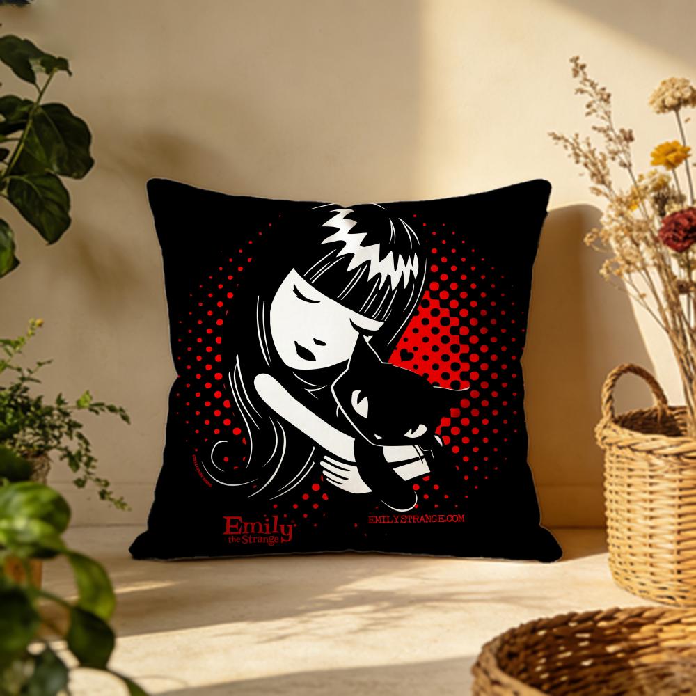 Stylish Eemily the Cool Strangered Cushion Cover Versatile DoubleSided Pillow Case Fit for Sofa Bed Car  Daily Decor