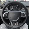 Черная кожаная крышка рулевого колеса с прошивкой для Land Rover Discovery Sport 15-18