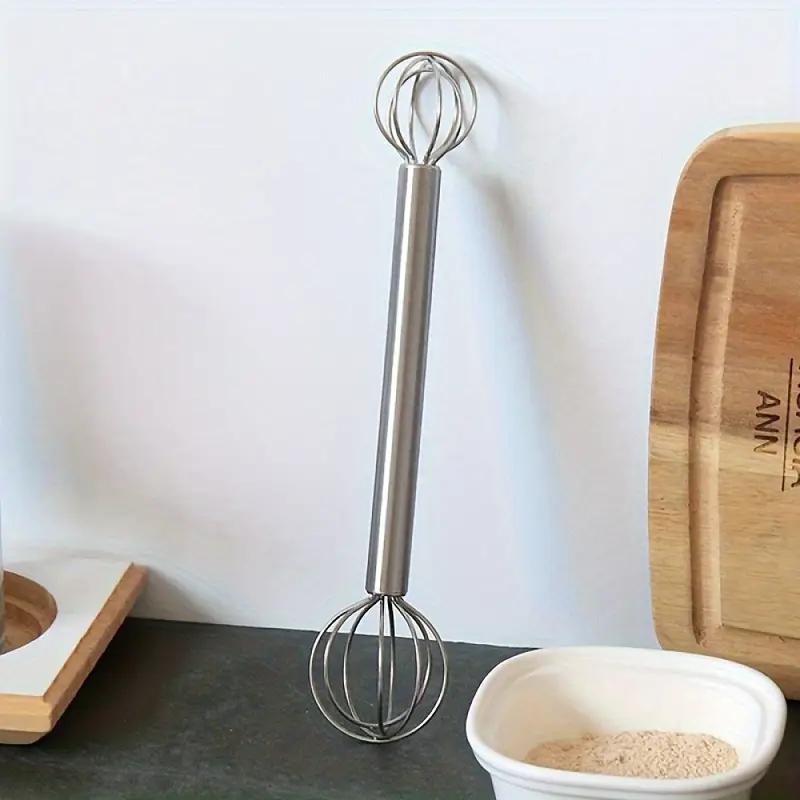 Stainless Steel Miso Mixing Spoon Double Head Measuring Mixer Egg Liquid Sauce Whisk