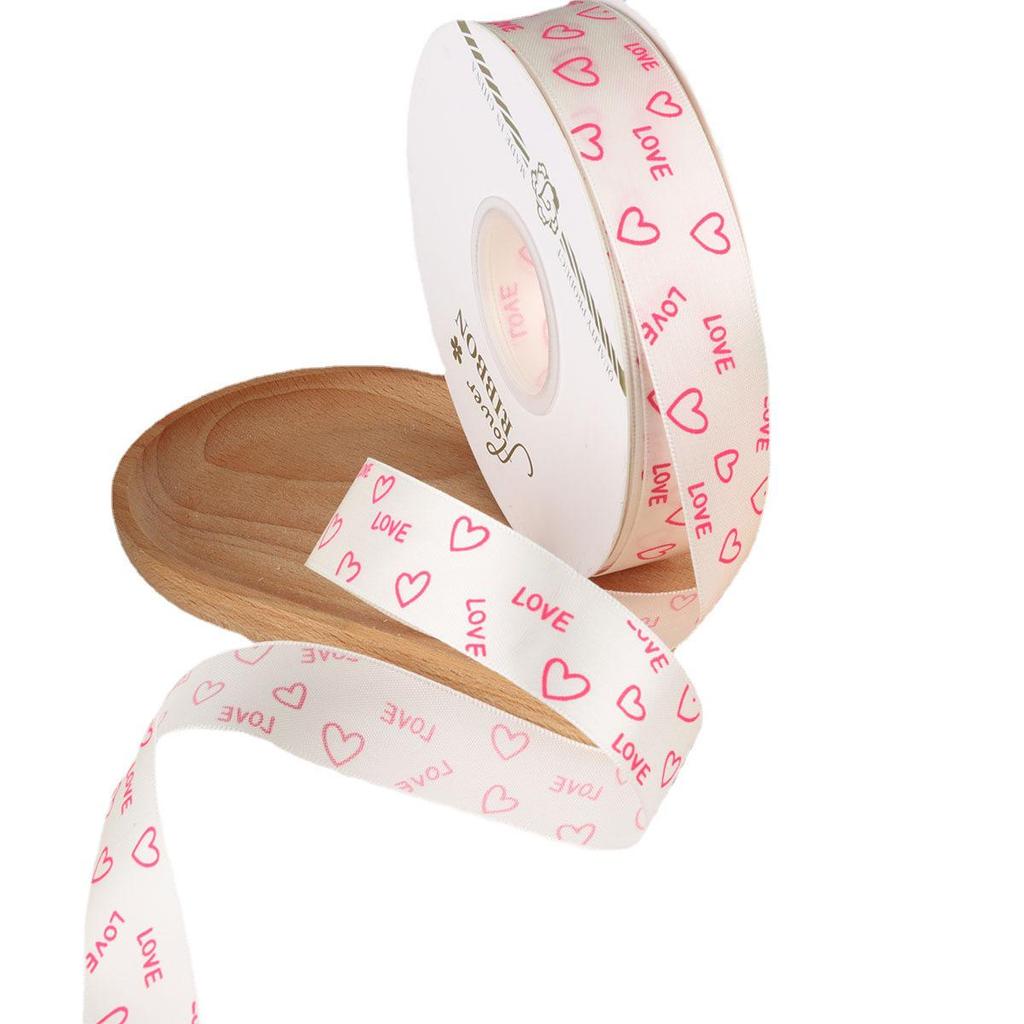 Women's Day Love Ribbon 2.5cm - Floral Packaging & Cake Tie