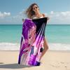 1pc KPop Demon Hunters19 Beach Towel, Comfortable and Thick, and Swimming/Bath/Picnic/Camping Towel, Suitable for Seaside Beaches