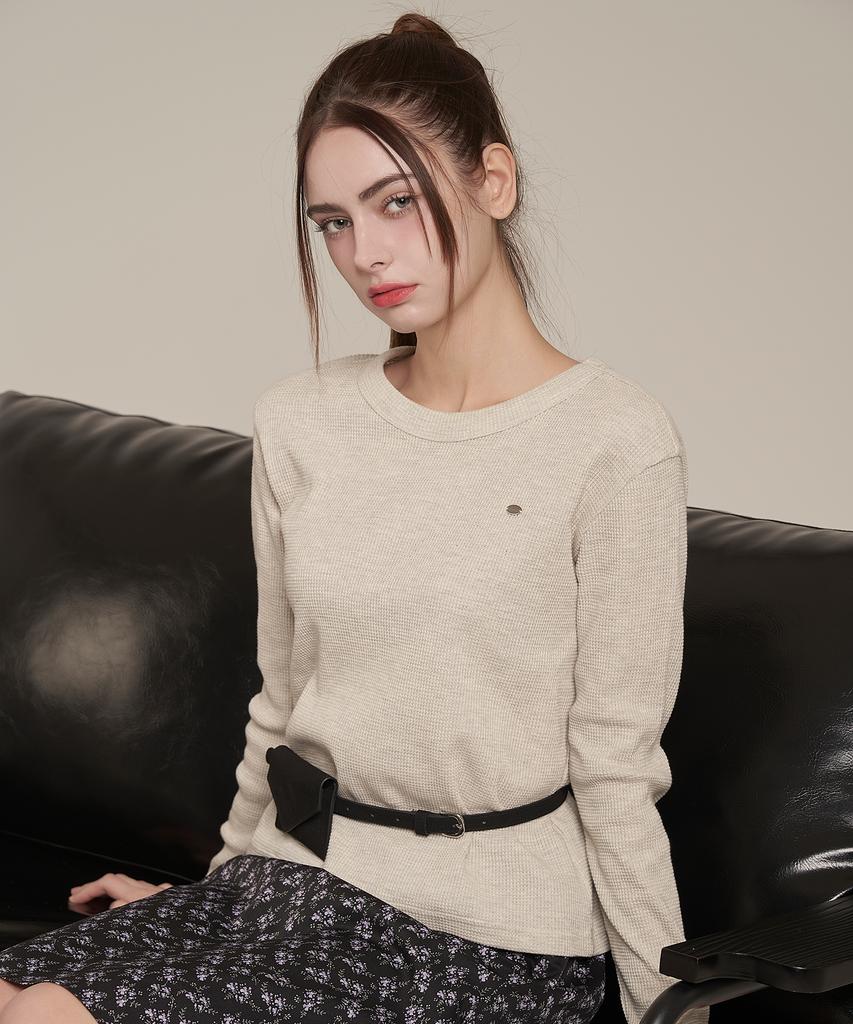 Waffle T-shirt Iteoneolmomeonteu _ Овсяный