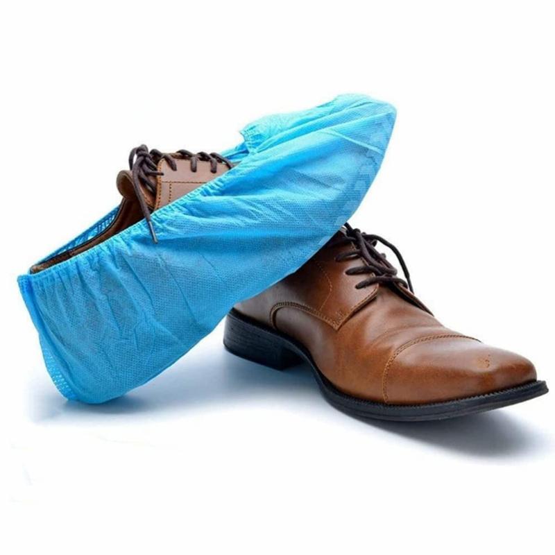 Одноразовые бахилы противоскользящие 100 шт. Бахилы из нетканого материала водонепроницаемые одного размера подходят большинству ковровых покрытий для помещений сада ботильоны