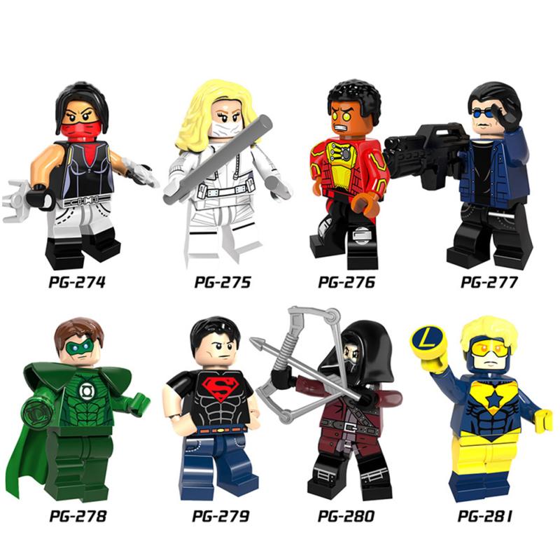 Новый! Минифигурки Lego, строительные блоки, игрушки, серия супергероев, зеленый фонарь, капитан, холодная сборка