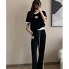 Summer Women's Sets Round Neck Short Sleeve T Shirt Pants Women Tracksuits Outfits