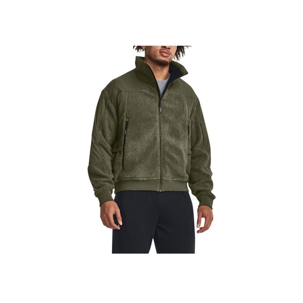 Under Armour Mission Insulated Solid Color Stand Collar Training Fleece Jacket Men Jacket Green 1378841-390