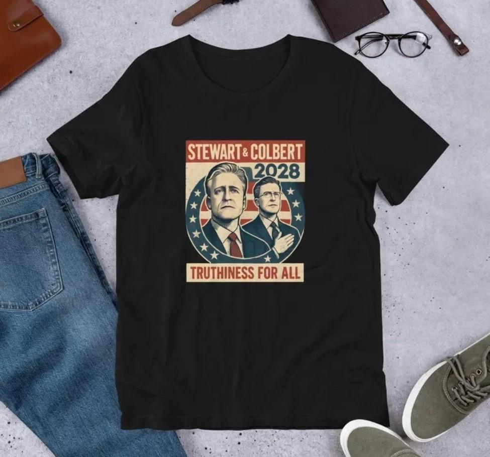 Jon Stewart & Stephen Colbert 2028 Truthiness for All t-shirt