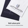 Seven Wolves Men's Pure Cotton Wolf Print Round Neck T-Shirt