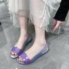 TUINANLE Women Wedge Sandals Summer Open Toe Jelly Shoes Anti-slip Casual Ladies Platform Shoes