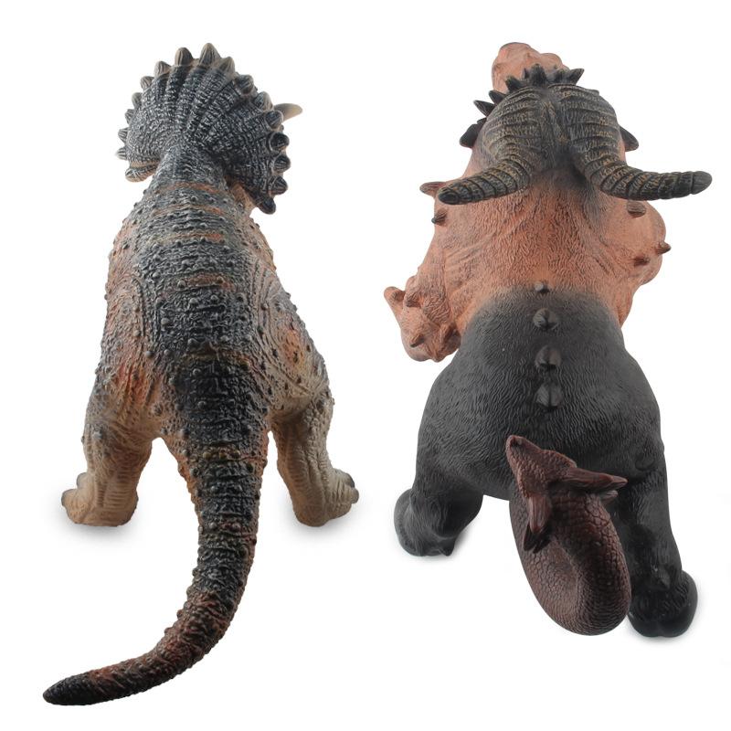 Большая игрушка-динозавр из мягкой резины, наполненная имитационным хлопком, со звуковым эффектом, мутант-дракон, трицератопс, модель животного, коллекционное украшение