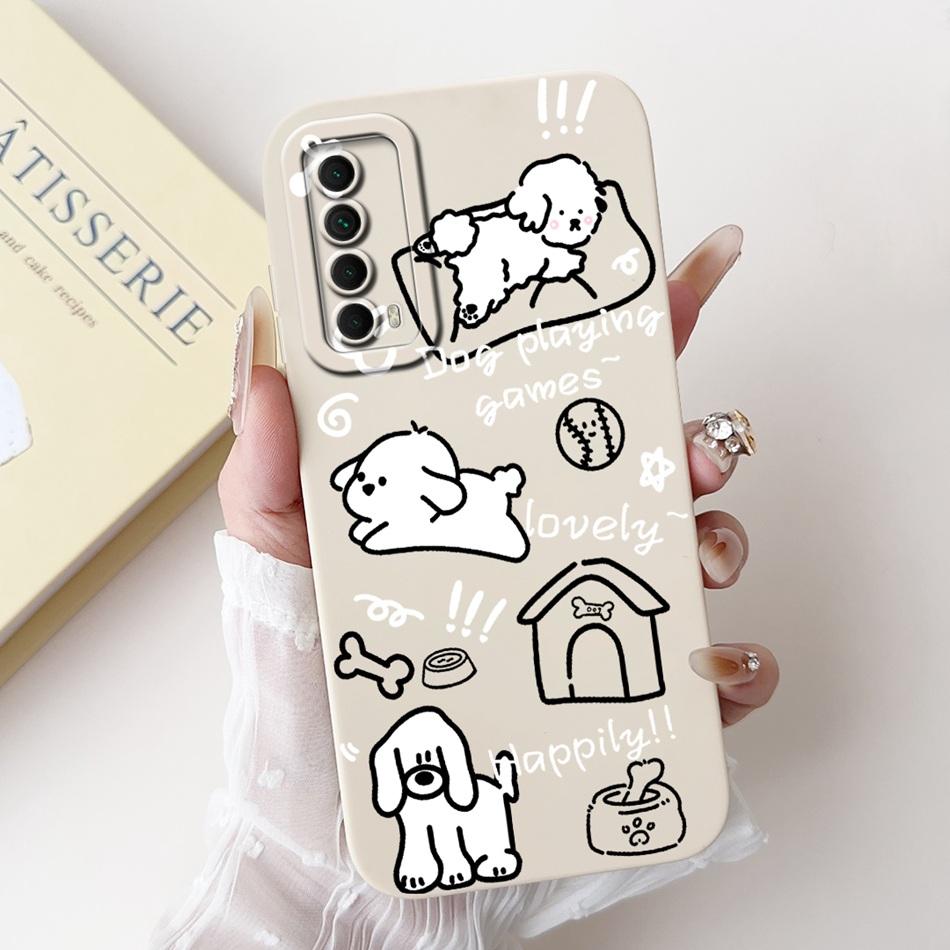 For Huawei P Smart 2021 Case Huawei Y7a PPA-LX3 PPA-LX2 PPA-LX3 Cute Panda Rabbit Soft Silicone Shockproof Phone Cases
