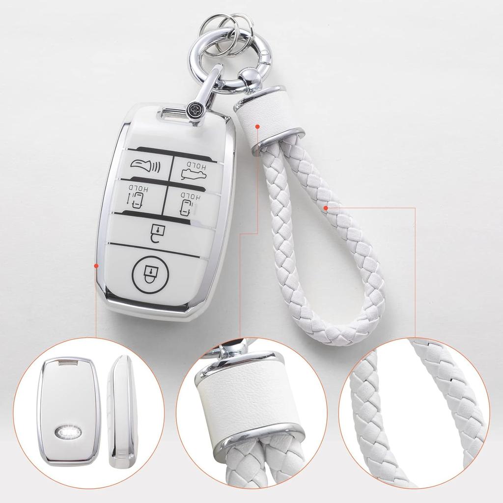 Чехол для брелока Kia с брелком, мягкий чехол для ключей из ТПУ, подходит для Kia Optima Sportage Sorento NIRO Sedona