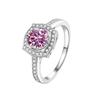 Bague Ringen Модное обручальное кольцо из стерлингового серебра S925, 1 карат 2 карата, D-ЦВЕТ, ювелирные изделия из муассанита для женщин, сертификат GRA, изменяемый размер