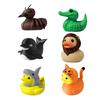 3D-печатная фигурка утки Смешная статуэтка утки Тигр/Крокодил/Акула Коллекционный элемент декора утки для ванной комнаты, домашнего офиса, полки стола