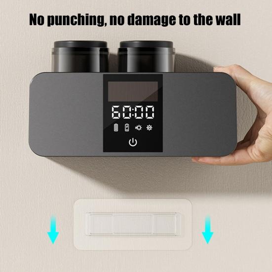 Перезаряжаемый держатель для зубных щеток с УФ-светом, цифровым дисплеем, большой емкостью, простой установкой, настенный органайзер для зубных щеток