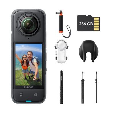 Insta360 Водонепроницаемый Селфи-палка Action 4K Невидимая Съемная Линза 135 Минут Непрерывной AI-съемки для и на Открытом Воздухе Невидимая Дайвинг-комплект X4-8K