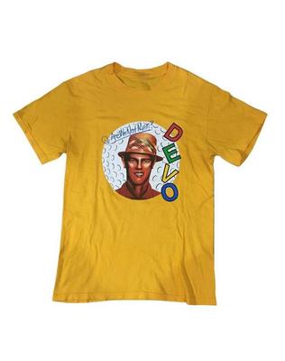 Футболка Devo Band Are We Not Men Классическая Желтая Унисекс S-5XL
