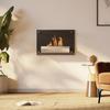 Wall-Mounted Recessed Bioethanol Fireplace 0.9 L Burner, Approx. 3 h Burning Time 60L x 22W x 40H cm Black