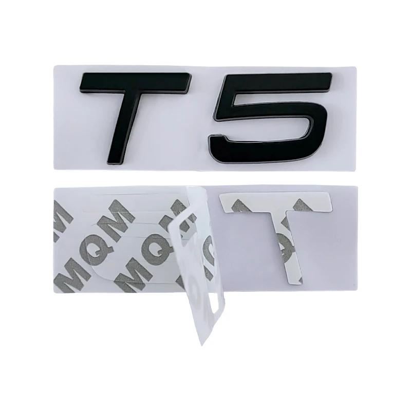 3d Metal T5 Logo T6 Emblem AWD Letters Car Trunk Badge Sticker