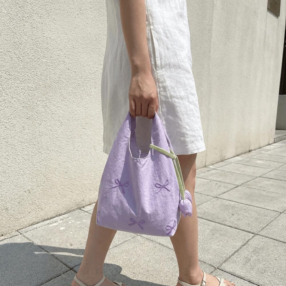 Cloth Temperament Lunch Bag Bow Embroidery Hanfu Handbag Cheongsam Accessories