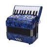 Accordion 22 Keys 8 Bass Celluloid Musical Instrument Toy for Home Stage PerformanceDark Blue