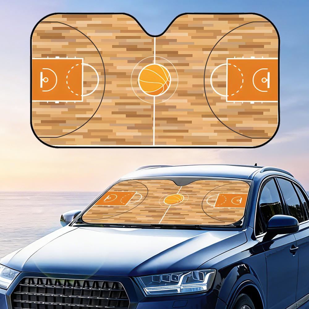 Basketball Court Sun Visor Reusable Aluminum Foil Windshield UV Protection Heat Insulation Cover Foldable Sun Visor Shade